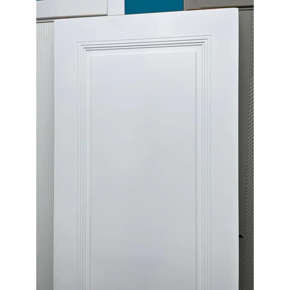 Фото 6 Комплект межкомнатной двери Wanmark Уно-1 глухая 200x60см эмаль цвет белый с коробом и наличниками Фото 6 Комплект межкомнатной двери Wanmark Уно-1 глухая 200x60см эмаль цвет белый с коробом и наличниками
