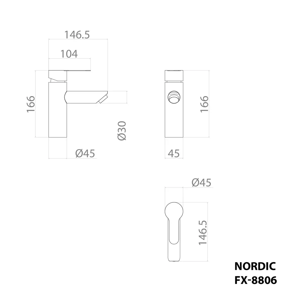 Фото 3 Смеситель для раковины Fixsen Nordic однорычажный цвет черный матовый Фото 3 Смеситель для раковины Fixsen Nordic однорычажный цвет черный матовый