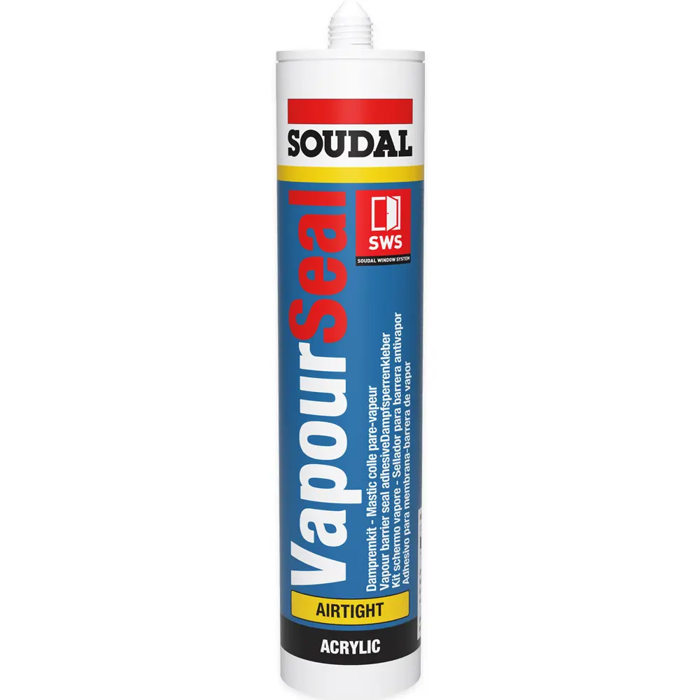 Фото 2 Клей-герметик Soudal Vapourseal для кровельных пленок голубой 310 мл 5 шт Фото 2 Клей-герметик Soudal Vapourseal для кровельных пленок голубой 310 мл 5 шт
