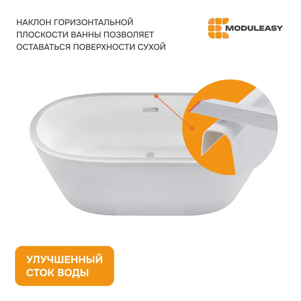 Фото 10 Прямоугольная ванна Moduleasy HAZEL 01ало17480 акрил 174x80см Фото 10 Прямоугольная ванна Moduleasy HAZEL 01ало17480 акрил 174x80см