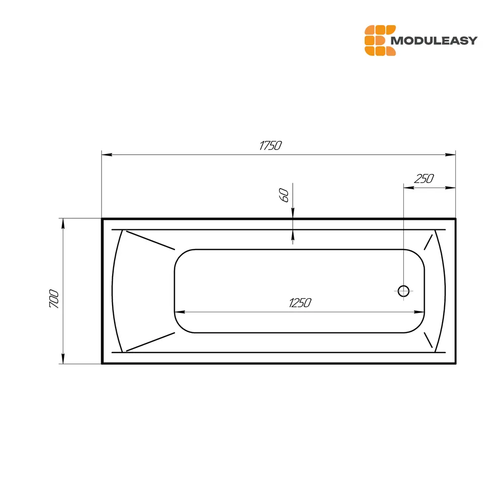 Фото 5 Прямоугольная ванна Moduleasy KANE 01кейн17570кс2+ акрил 175x70см Фото 5 Прямоугольная ванна Moduleasy KANE 01кейн17570кс2+ акрил 175x70см
