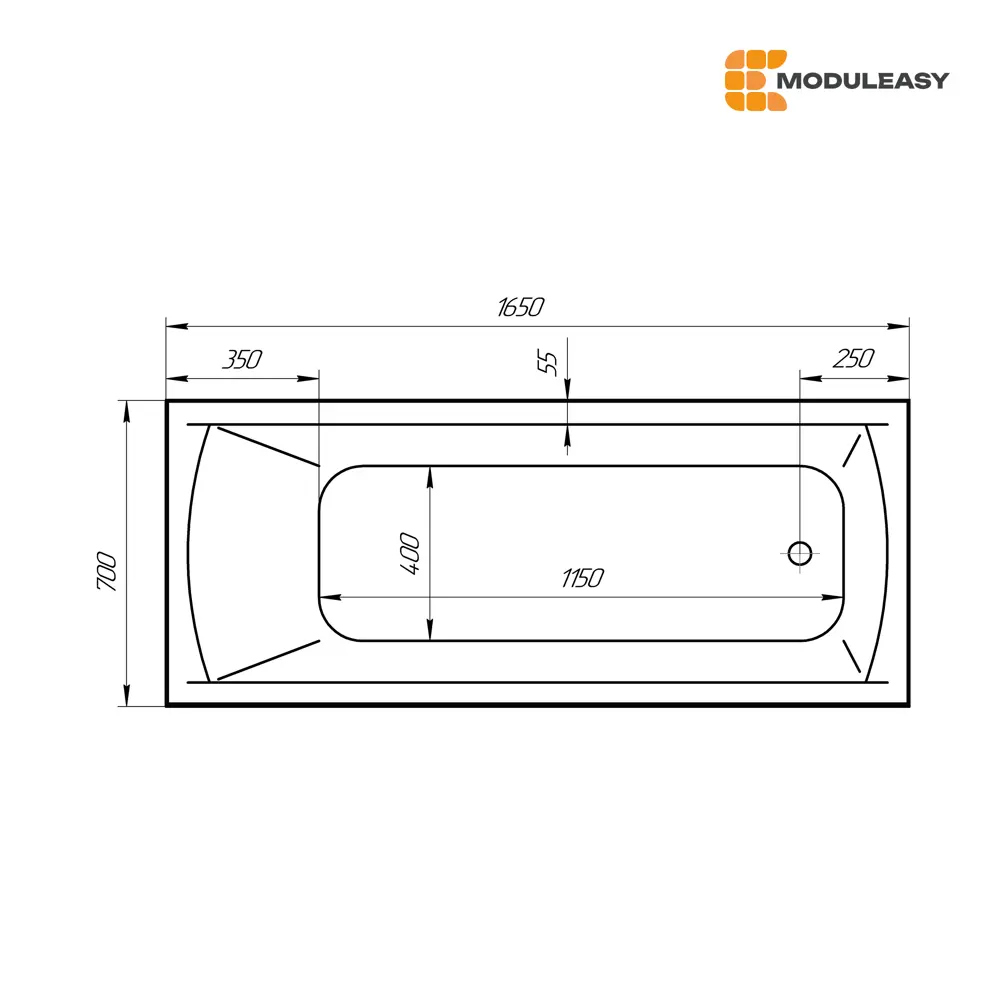 Фото 5 Прямоугольная ванна Moduleasy KANE 01кейн16570кс2+ акрил 165x70см Фото 5 Прямоугольная ванна Moduleasy KANE 01кейн16570кс2+ акрил 165x70см