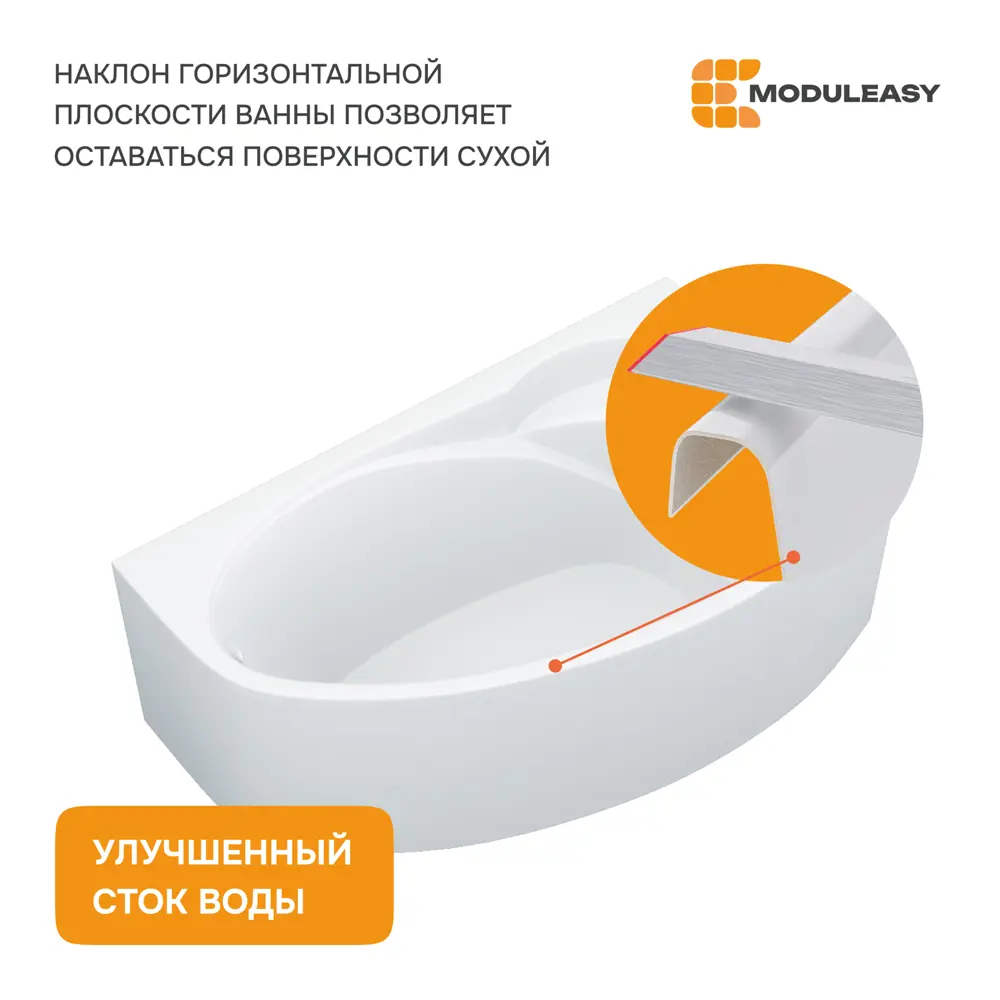 Фото 4 Ванна Moduleasy 01джей1710п акрил 170x100см Фото 4 Ванна Moduleasy 01джей1710п акрил 170x100см