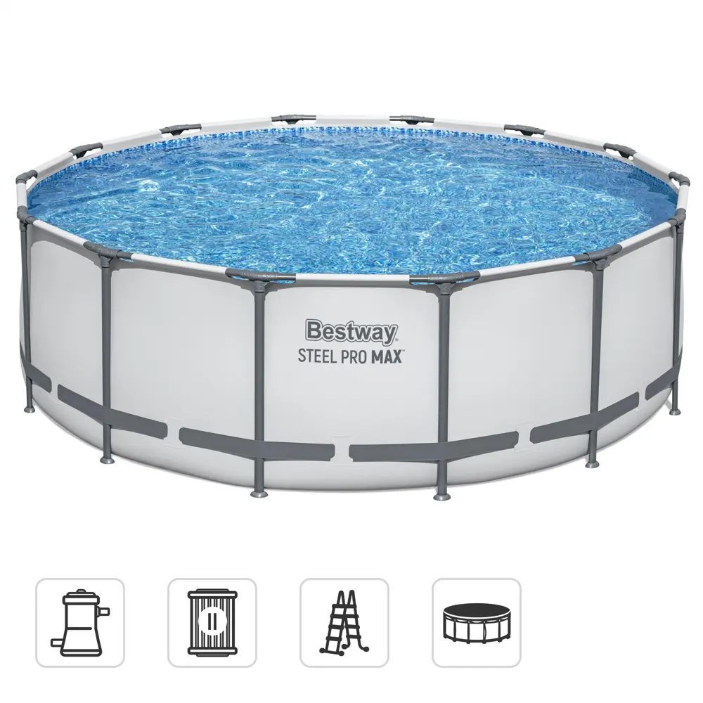 Фото Каркасный бассейн Bestway 4.27x1.22 15232 л Фото Каркасный бассейн Bestway 4.27x1.22 15232 л