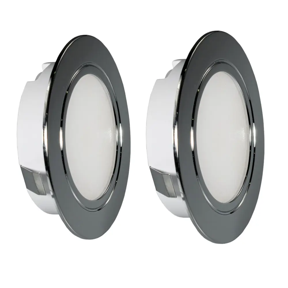 Фото Светильник мебельный встраиваемый светодиодный GLS Polus LUX 3.5 Вт 220V IP44 4000К цвет хром 2 шт Фото Светильник мебельный встраиваемый светодиодный GLS Polus LUX 3.5 Вт 220V IP44 4000К цвет хром 2 шт