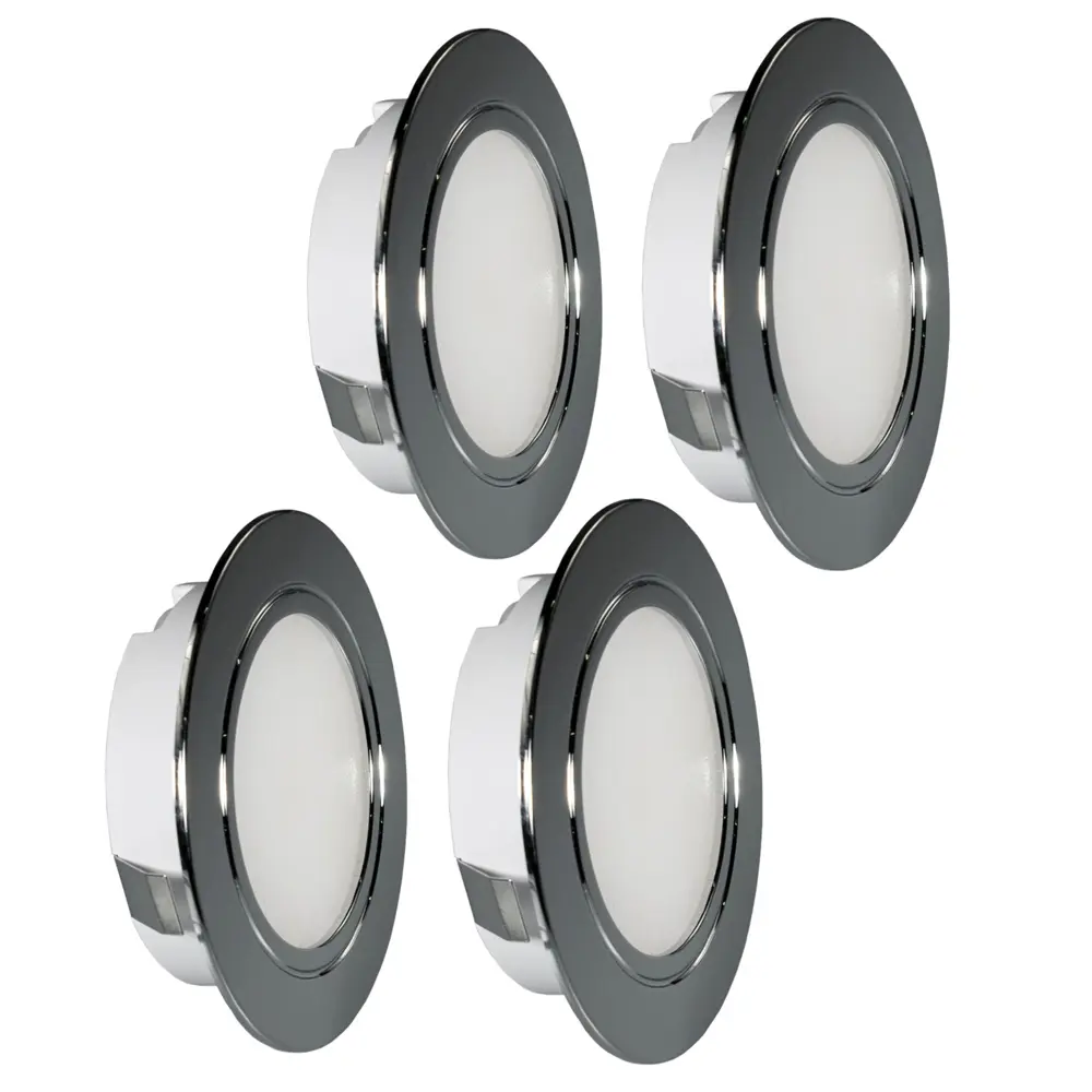 Фото Светильник мебельный встраиваемый светодиодный GLS Polus LUX 3.5 Вт 220V IP44 4000К цвет хром 4 шт Фото Светильник мебельный встраиваемый светодиодный GLS Polus LUX 3.5 Вт 220V IP44 4000К цвет хром 4 шт