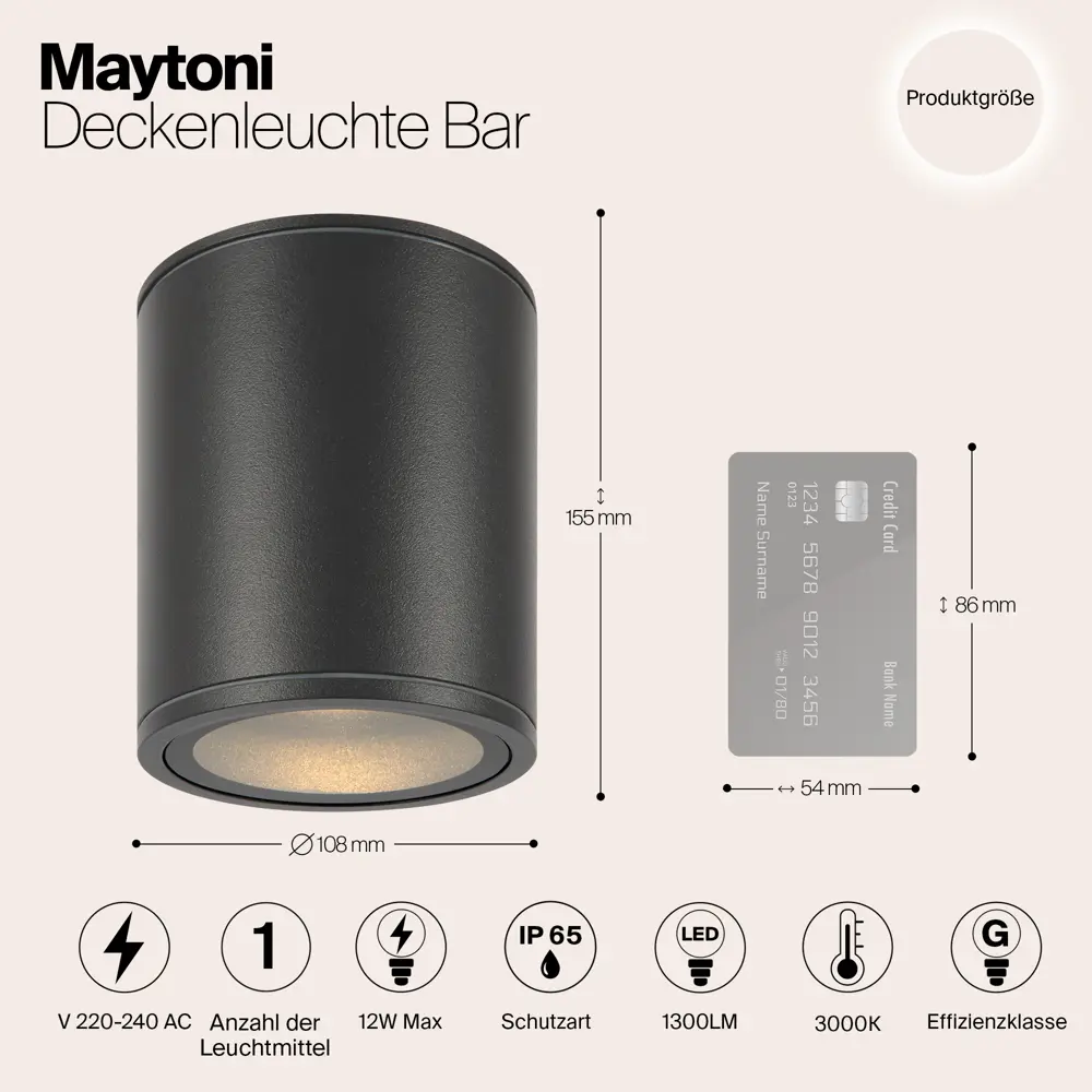 Фото 9 Светильник настенный светодиодный уличный Maytoni O306CL-L12GF Bar IP65 цвет черный Фото 9 Светильник настенный светодиодный уличный Maytoni O306CL-L12GF Bar IP65 цвет черный