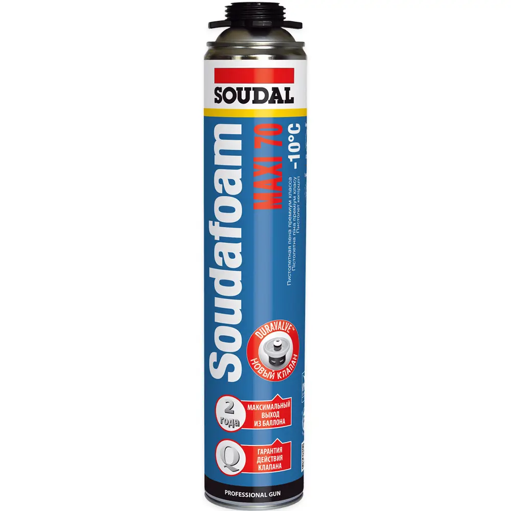 Фото Пена монтажная Soudal Soudafoam Maxi 70 профессиональная выход 70 л зимняя 870 мл Фото Пена монтажная Soudal Soudafoam Maxi 70 профессиональная выход 70 л зимняя 870 мл