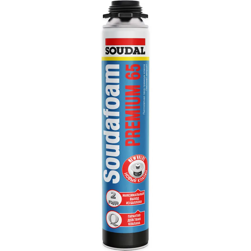 Фото Пена монтажная профессиональная Soudal Soudafoam Premium 65 теплоизоляционная летняя 820 мл Фото Пена монтажная профессиональная Soudal Soudafoam Premium 65 теплоизоляционная летняя 820 мл