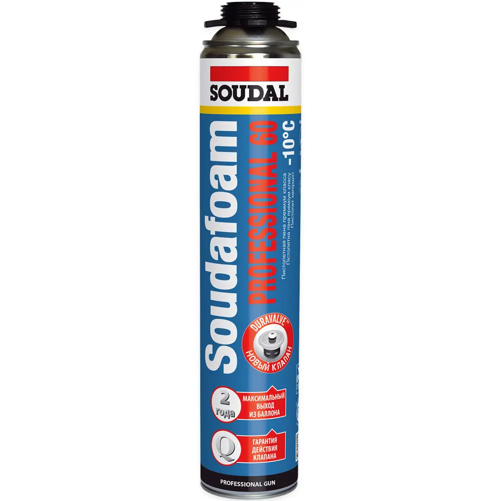 Фото Пена монтажная Soudal Soudafoam Professional 60 профессиональная выход 60 л зимняя 750 мл Фото Пена монтажная Soudal Soudafoam Professional 60 профессиональная выход 60 л зимняя 750 мл