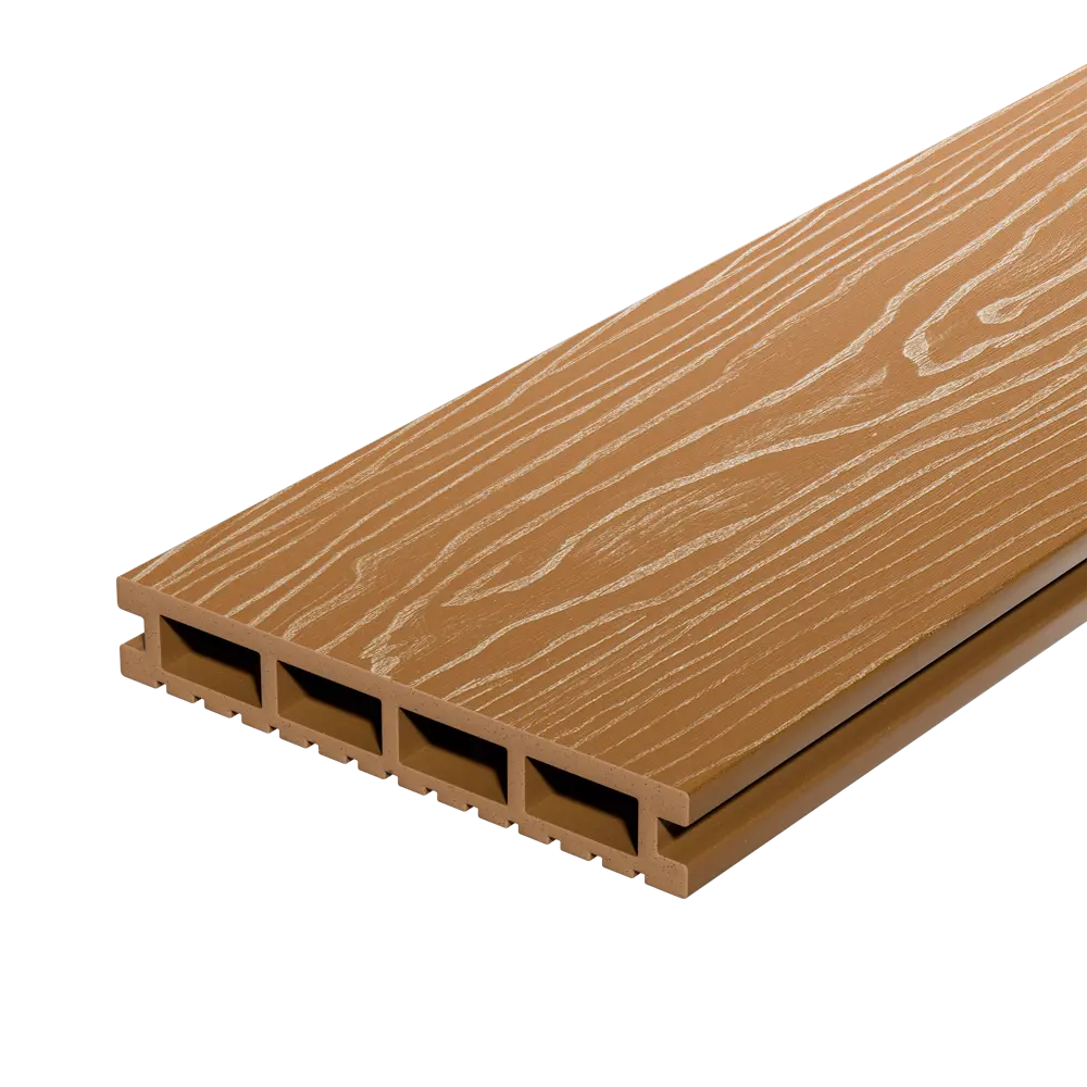 Фото Террасная доска ДПК Decking цвет Медовый клен 3000x150x24 мм двусторонняя вельвет/структура дерева 0.45 м² Фото Террасная доска ДПК Decking цвет Медовый клен 3000x150x24 мм двусторонняя вельвет/структура дерева 0.45 м²