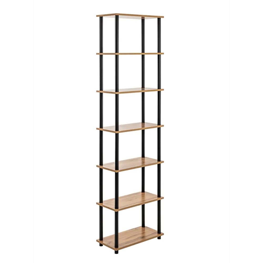 Фото 5 Стеллаж деревянный Gastrorag 7 полок 60x219.2x30 см нагрузка до 8 кг ЛДСП цвет таксония/черный Фото 5 Стеллаж деревянный Gastrorag 7 полок 60x219.2x30 см нагрузка до 8 кг ЛДСП цвет таксония/черный