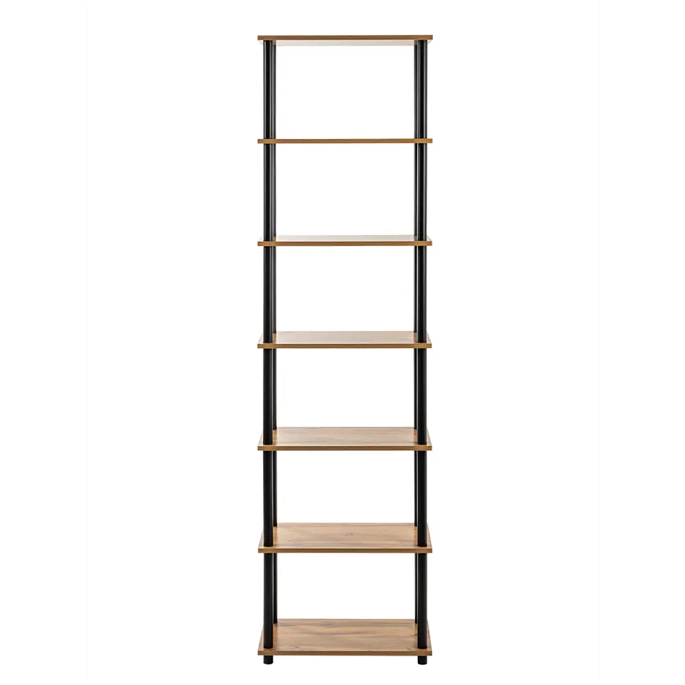 Фото 3 Стеллаж деревянный Gastrorag 7 полок 60x219.2x30 см нагрузка до 8 кг ЛДСП цвет таксония/черный Фото 3 Стеллаж деревянный Gastrorag 7 полок 60x219.2x30 см нагрузка до 8 кг ЛДСП цвет таксония/черный