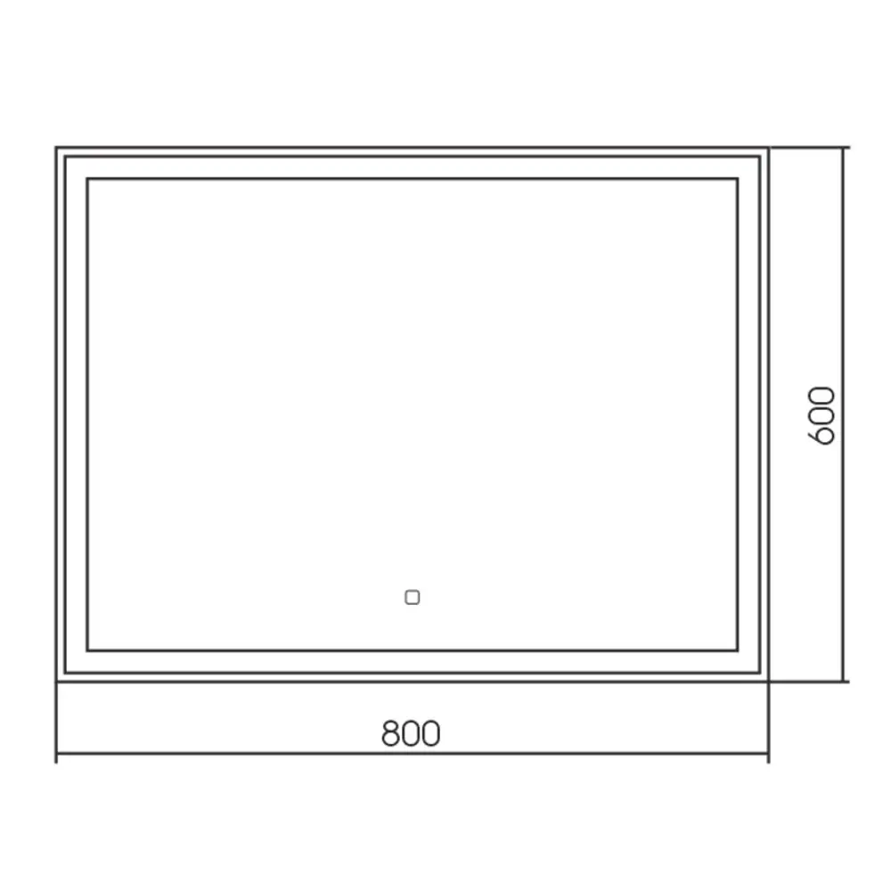 Фото 6 Зеркало для ванной комнаты Silver Mirrors Norma - Lite 800x600 открытая подсветка, сенсорный выключатель Фото 6 Зеркало для ванной комнаты Silver Mirrors Norma - Lite 800x600 открытая подсветка, сенсорный выключатель