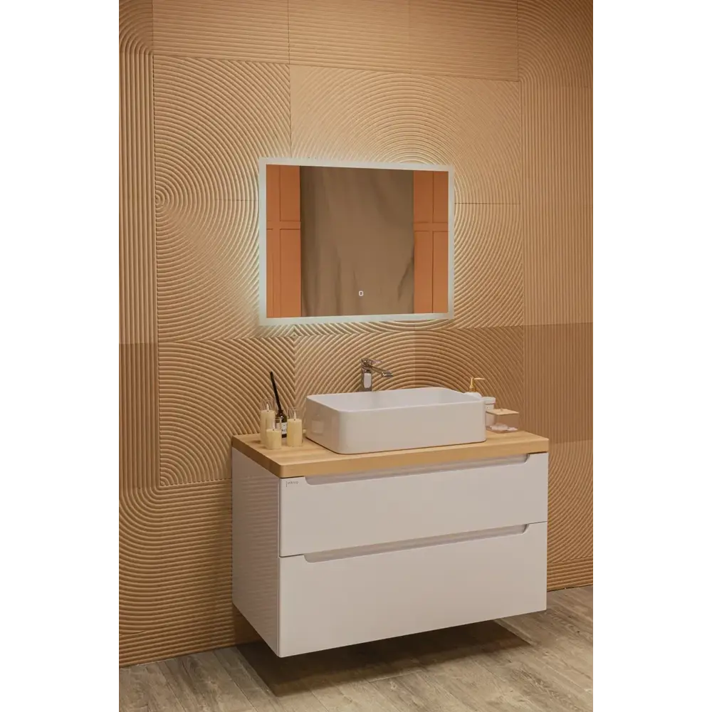 Фото 9 Зеркало для ванной комнаты Silver Mirrors Norma - Lite 800x600 открытая подсветка, сенсорный выключатель Фото 9 Зеркало для ванной комнаты Silver Mirrors Norma - Lite 800x600 открытая подсветка, сенсорный выключатель