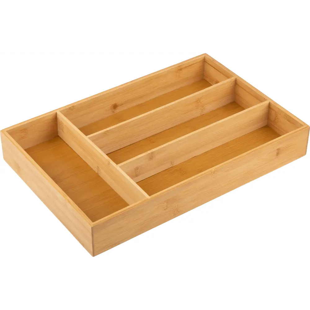 Фото Лоток для столовых приборов 4 отсека KONSENSA 45.5x30x5.8 см бамбук цвет натуральный Фото Лоток для столовых приборов 4 отсека KONSENSA 45.5x30x5.8 см бамбук цвет натуральный