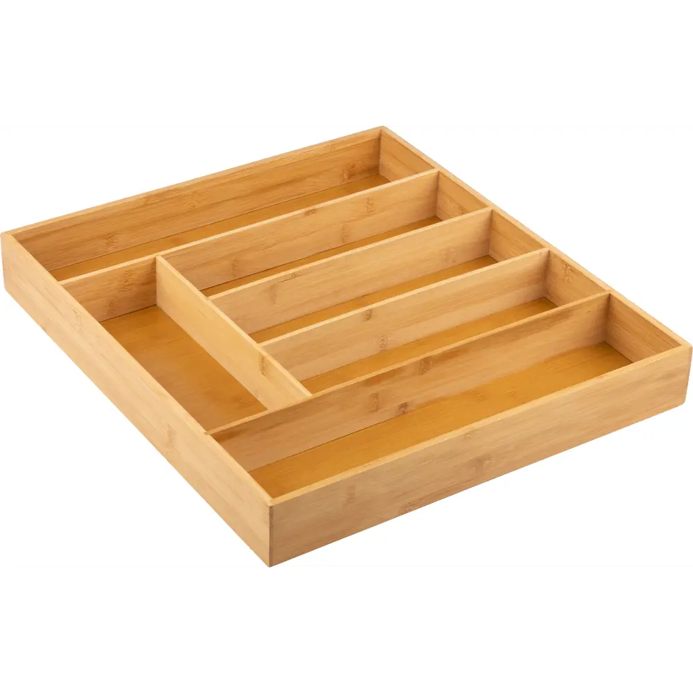 Фото Лоток для столовых приборов 6 отсеков KONSENSA 45.5x50x5.8 см бамбук цвет натуральный Фото Лоток для столовых приборов 6 отсеков KONSENSA 45.5x50x5.8 см бамбук цвет натуральный