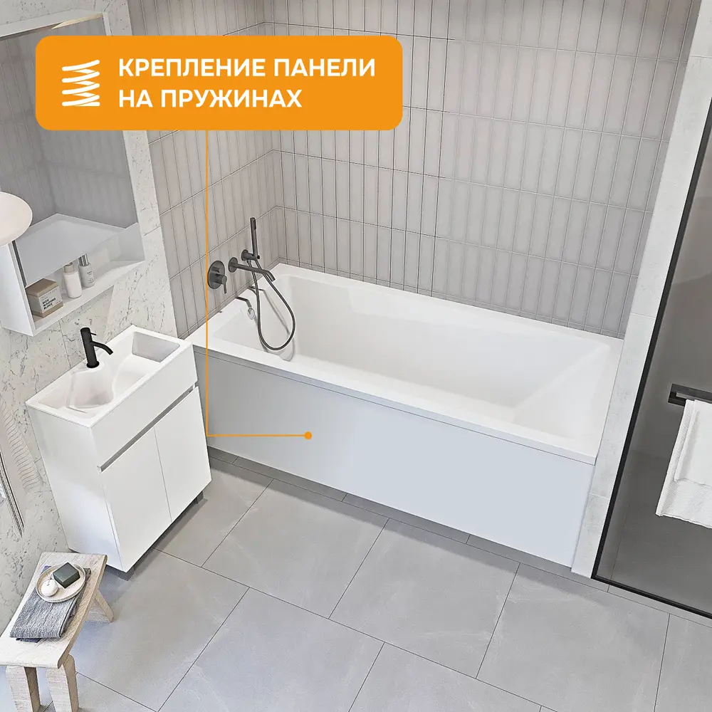 Фото 6 Ванна акриловая Moduleasy Mason 180x80 01аде1880кп каркас, слив-перели, фронтальная панель Фото 6 Ванна акриловая Moduleasy Mason 180x80 01аде1880кп каркас, слив-перели, фронтальная панель