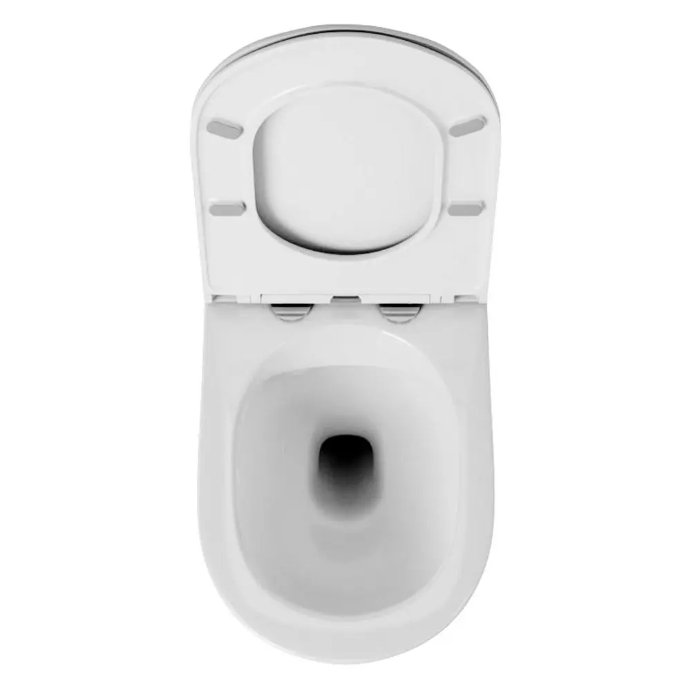 Фото 2 Унитаз подвесной Bauedge BL0002-PRO безободковый с сиденьем микролифт Фото 2 Унитаз подвесной Bauedge BL0002-PRO безободковый с сиденьем микролифт