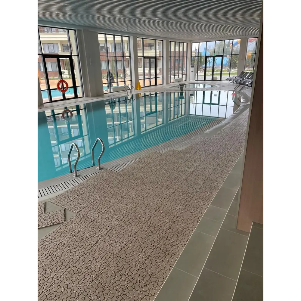 Фото 4 Модульный коврик Пластфактор Aqua Stone 34x34см цвет бежевый, 12шт Фото 4 Модульный коврик Пластфактор Aqua Stone 34x34см цвет бежевый, 12шт