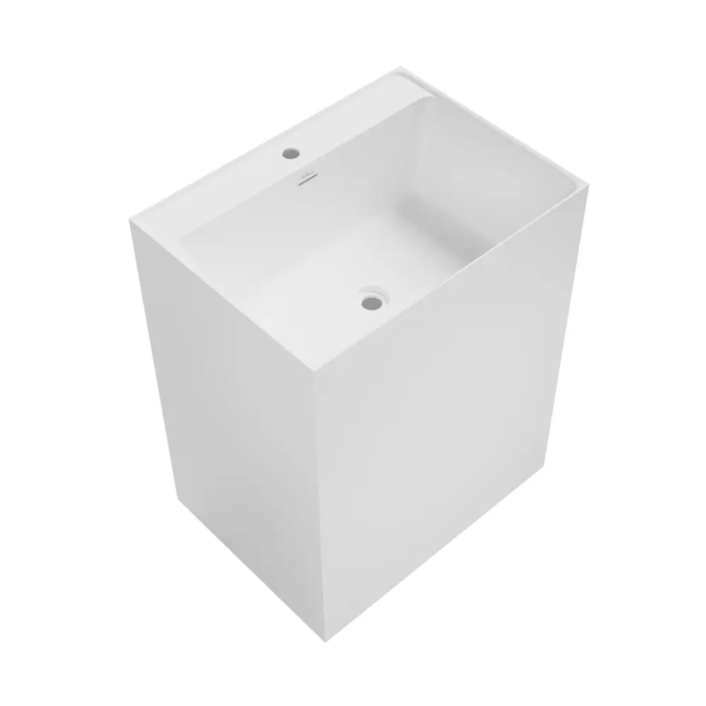 Фото 4 Раковина напольная отдельностоящая Wellsee Doux 20220158R 70x50x85 см цвет белый Фото 4 Раковина напольная отдельностоящая Wellsee Doux 20220158R 70x50x85 см цвет белый