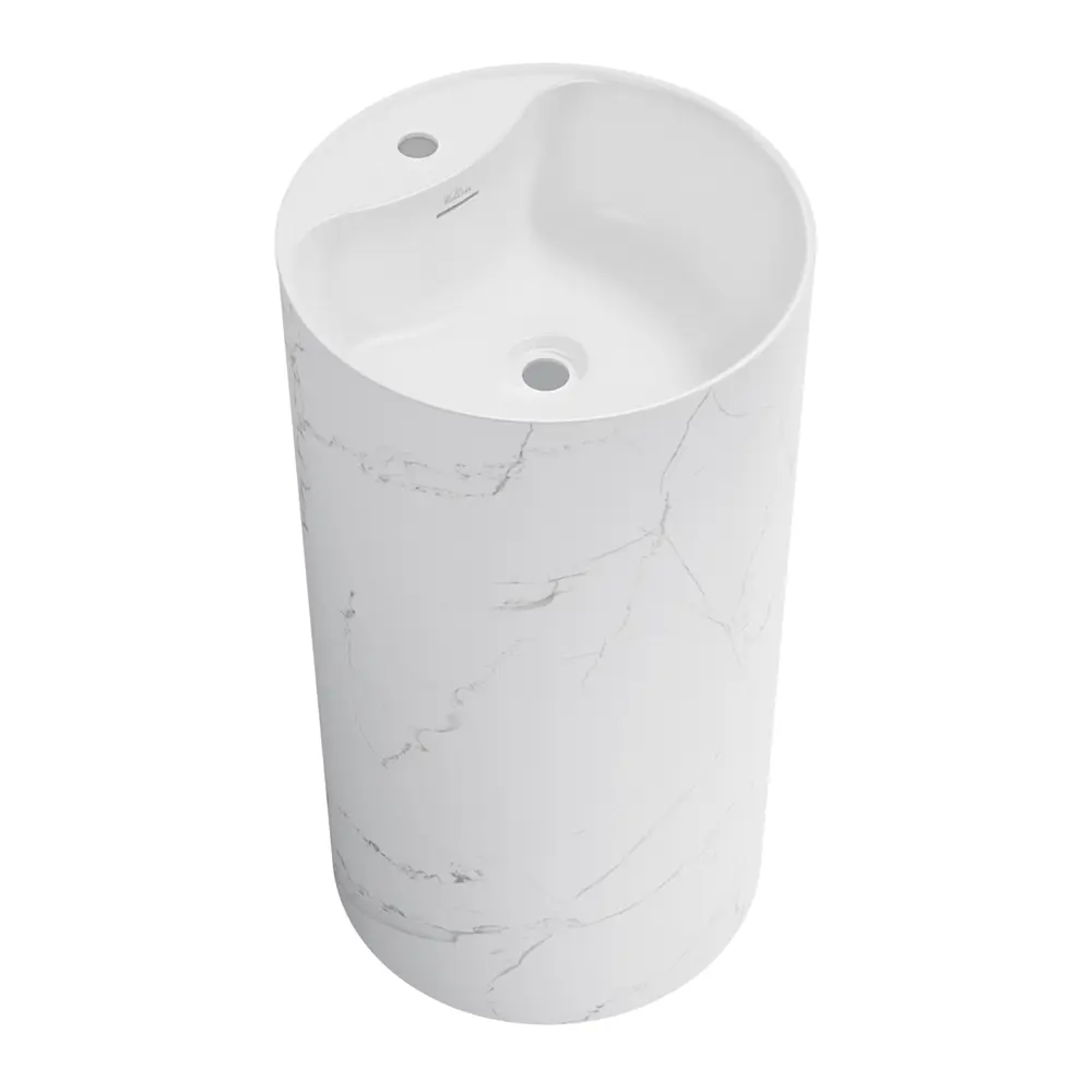Фото 4 Раковина напольная отдельностоящая Wellsee Chalice Perfection 20220102R 45x45x85 см цвет белый Фото 4 Раковина напольная отдельностоящая Wellsee Chalice Perfection 20220102R 45x45x85 см цвет белый