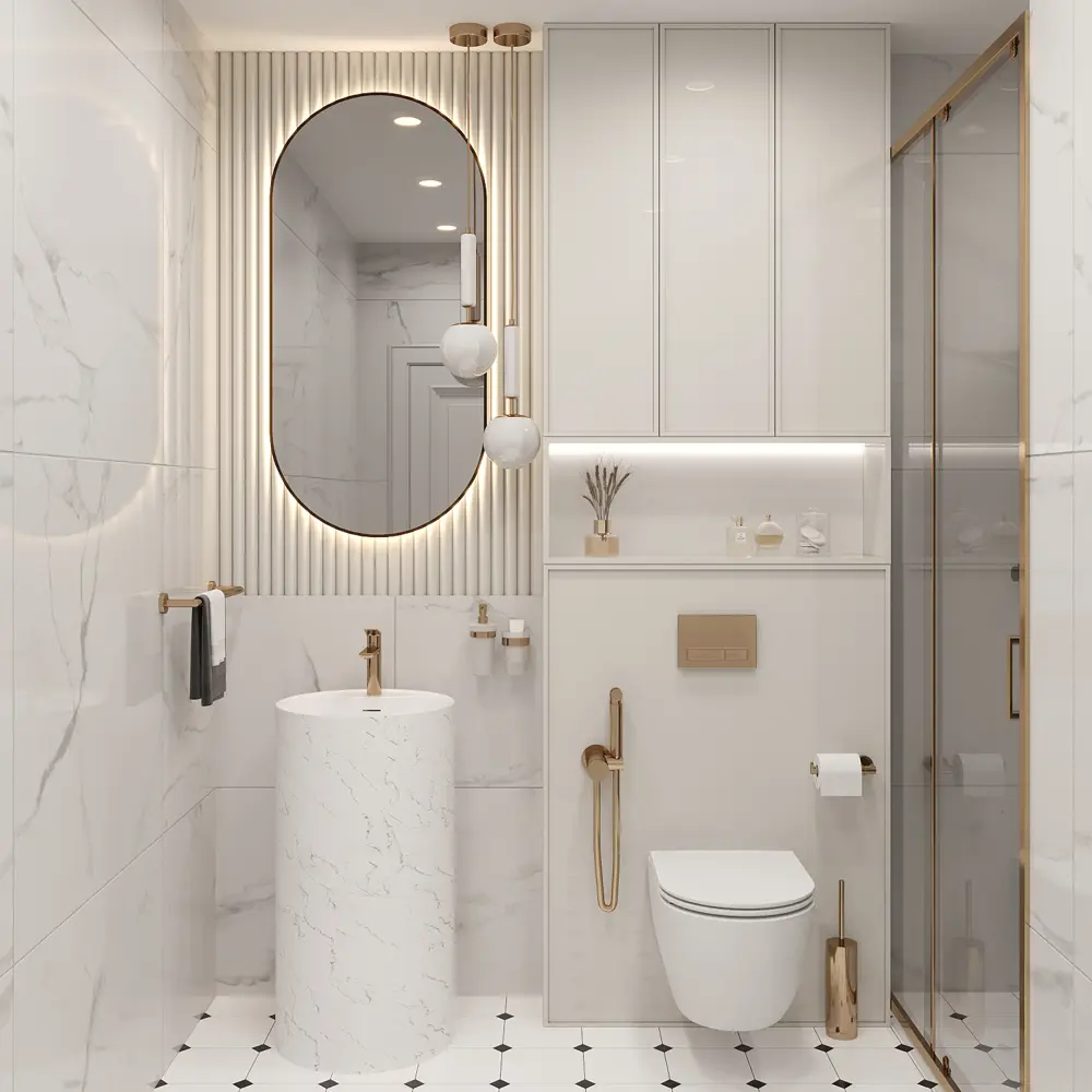 Фото 3 Раковина напольная отдельностоящая Wellsee Chalice Perfection 20220102R 45x45x85 см цвет белый Фото 3 Раковина напольная отдельностоящая Wellsee Chalice Perfection 20220102R 45x45x85 см цвет белый