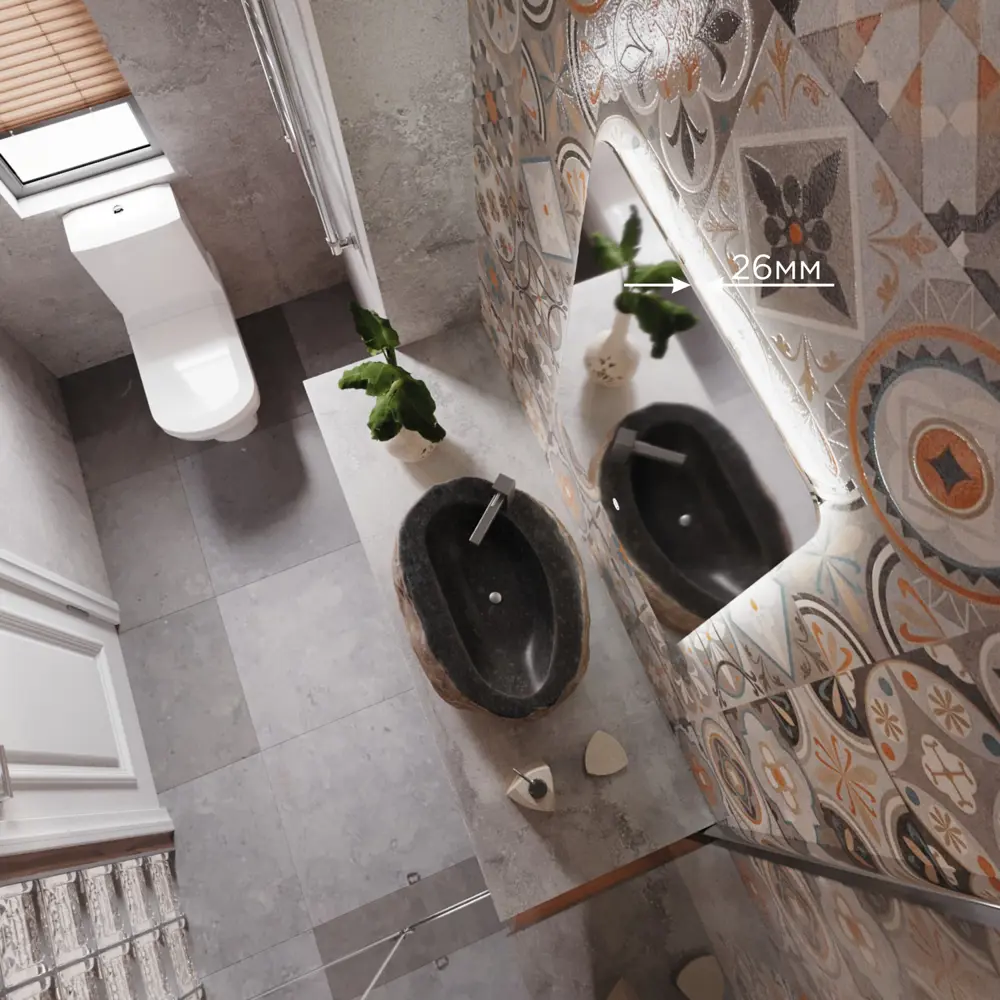 Фото 5 Зеркало MIXLINE Алон радиус - ЭКОНОМ 50x70 ШВ светодиодная подсветка сенсорный выключатель