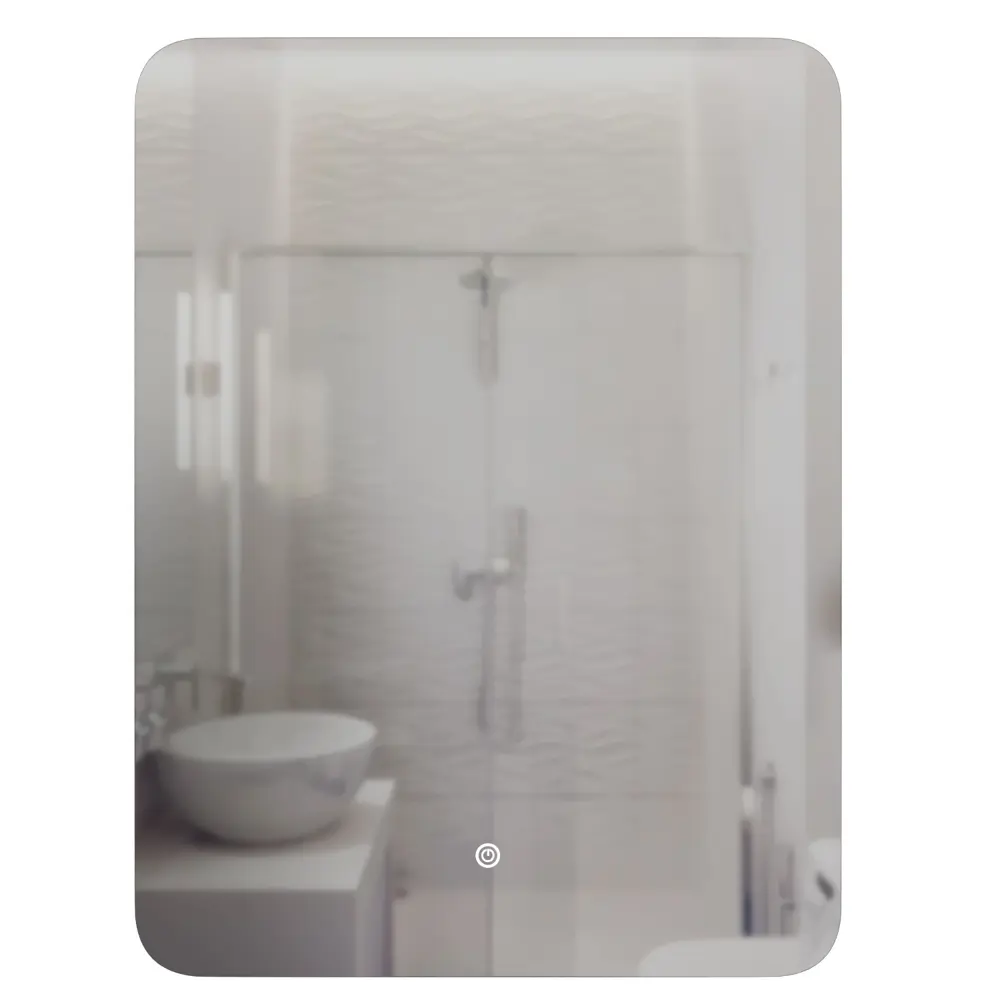 Фото 2 Зеркало MIXLINE Алон радиус - ЭКОНОМ 50x70 ШВ светодиодная подсветка сенсорный выключатель