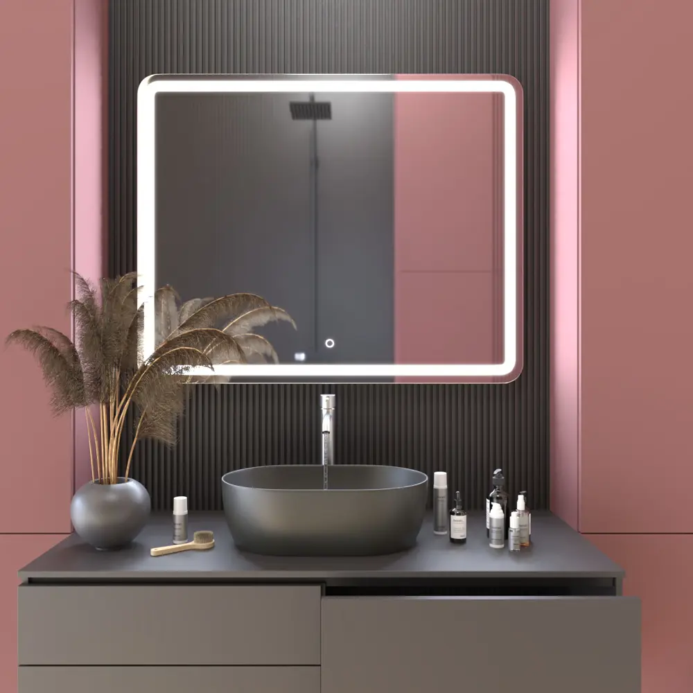 Фото 7 Зеркало MIXLINE Альдо 100x80 ШВ сенсорный выключатель светодиодная подсветка Фото 7 Зеркало MIXLINE Альдо 100x80 ШВ сенсорный выключатель светодиодная подсветка
