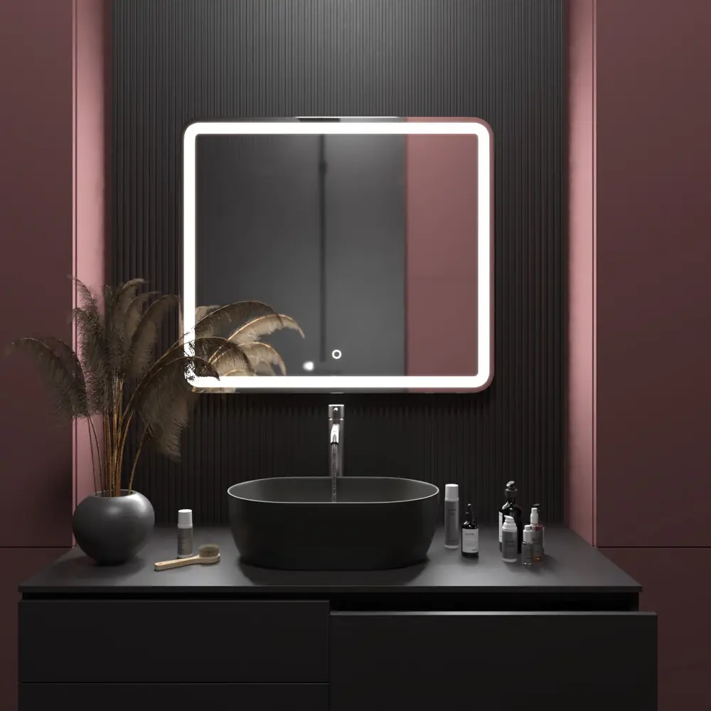 Фото 9 Зеркало MIXLINE Альдо 80x70 ШВ сенсорный выключатель светодиодная подсветка Фото 9 Зеркало MIXLINE Альдо 80x70 ШВ сенсорный выключатель светодиодная подсветка