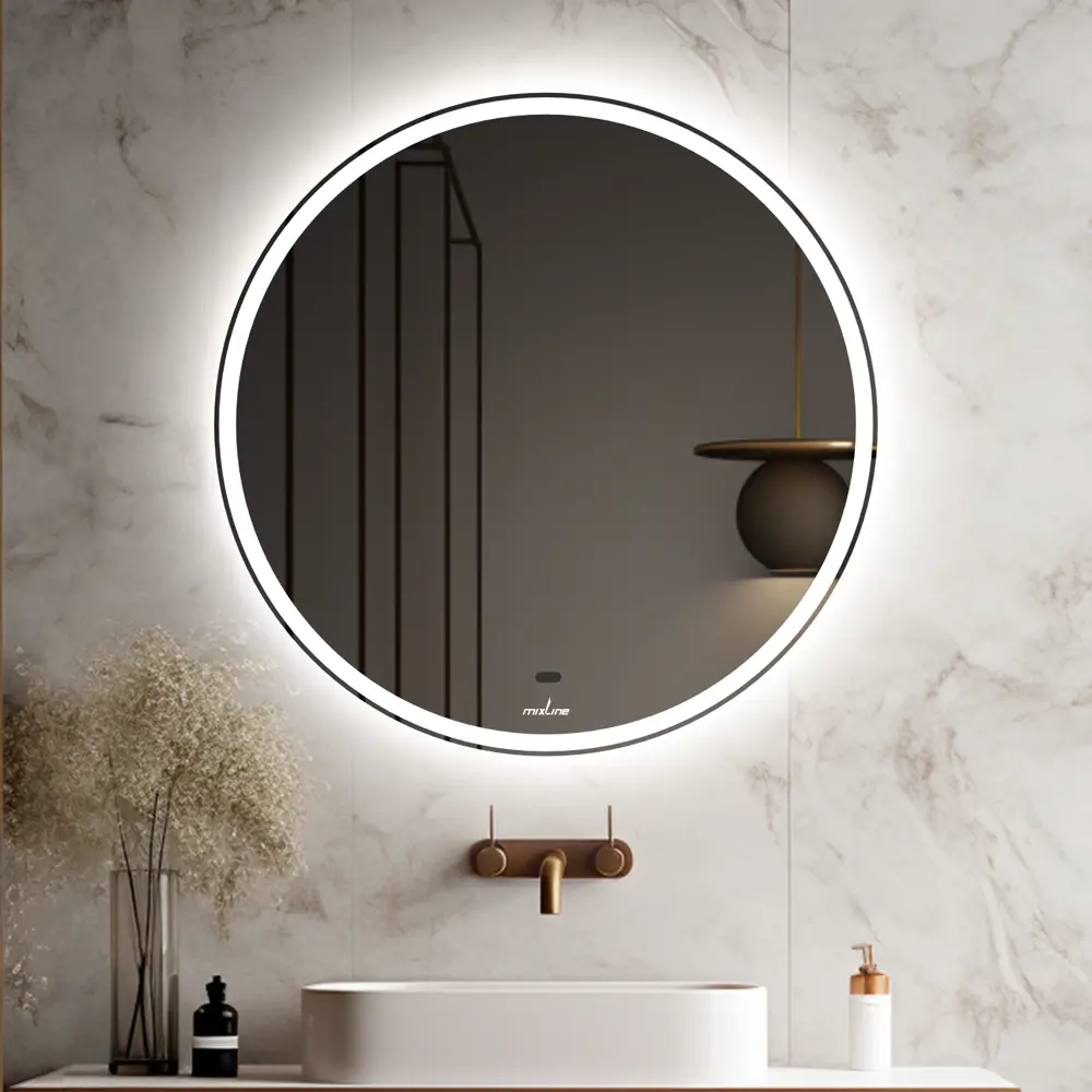 Фото 4 Зеркало MIXLINE Анита-2 50x50 ШВ бесконтактный сенсор светодиодная подсветка + подогрев Фото 4 Зеркало MIXLINE Анита-2 50x50 ШВ бесконтактный сенсор светодиодная подсветка + подогрев