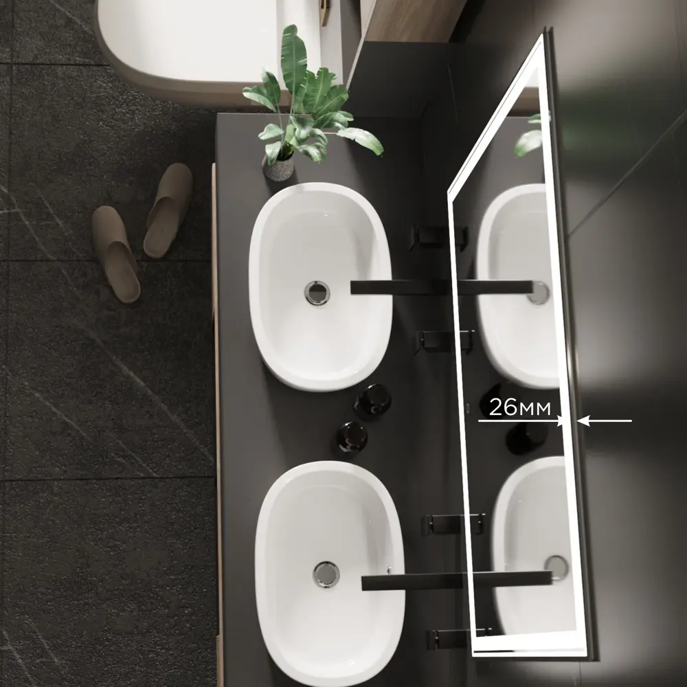 Фото 8 Зеркало MIXLINE Мелис 100x80 ШВ сенсорный выключатель светодиодная подсветка Фото 8 Зеркало MIXLINE Мелис 100x80 ШВ сенсорный выключатель светодиодная подсветка