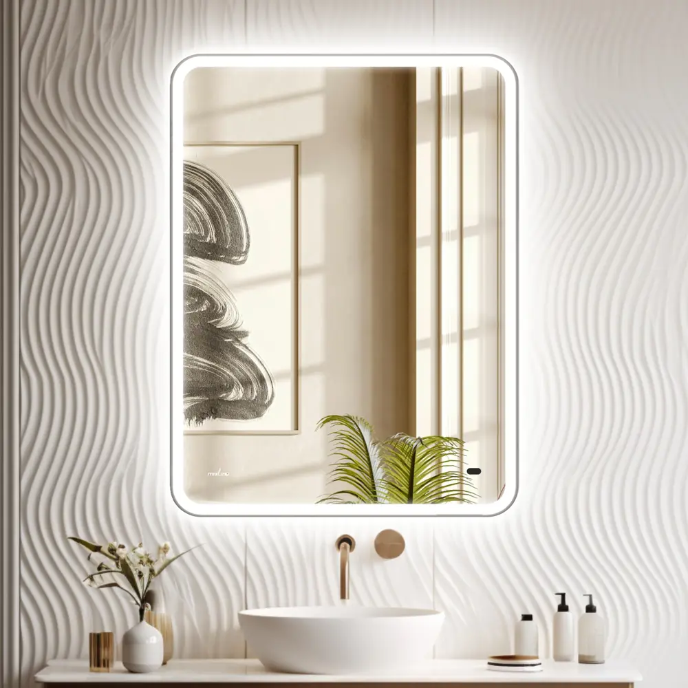 Фото 4 Зеркало MIXLINE Турин-2 554627 50x70 ШВ бесконтактный сенсор светодиодная подсветка+подогрев Фото 4 Зеркало MIXLINE Турин-2 554627 50x70 ШВ бесконтактный сенсор светодиодная подсветка+подогрев