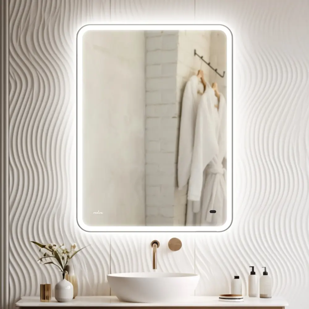 Фото 2 Зеркало MIXLINE Турин 60x80 ШВ бесконтактный сенсор светодиодная подсветка Фото 2 Зеркало MIXLINE Турин 60x80 ШВ бесконтактный сенсор светодиодная подсветка