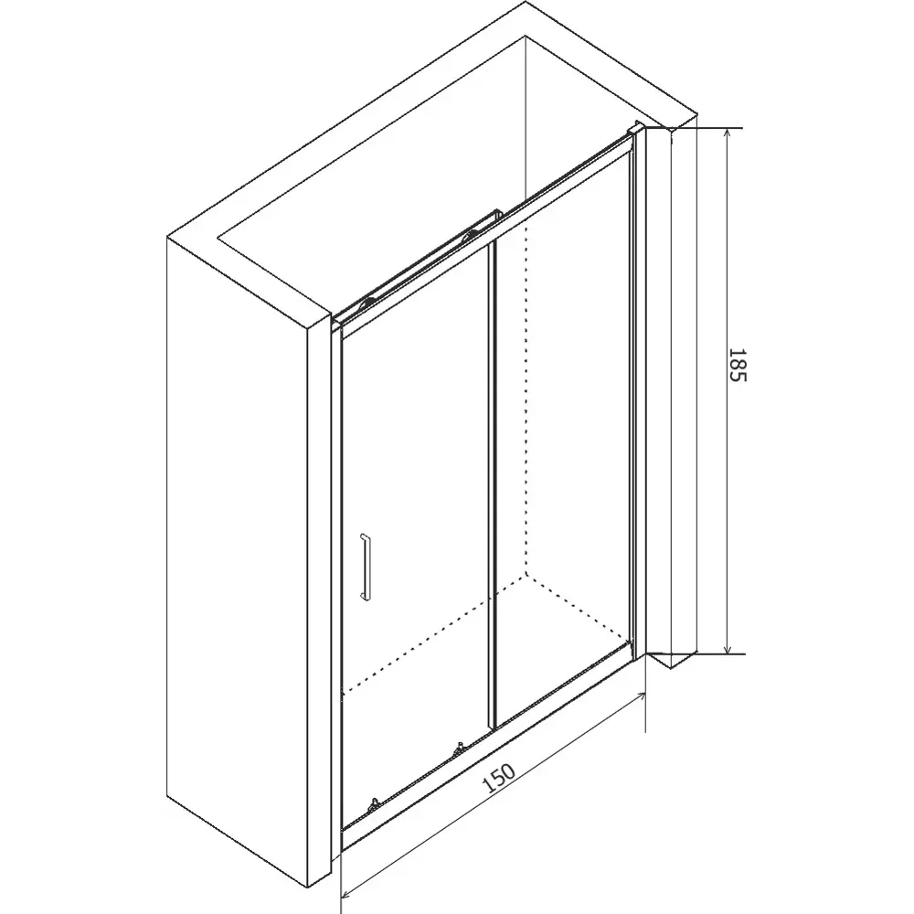 Фото 2 Душевой уголок Rgw Classic 511006 прямоугольный 150x90см черный профиль эффект стекла прозрачный