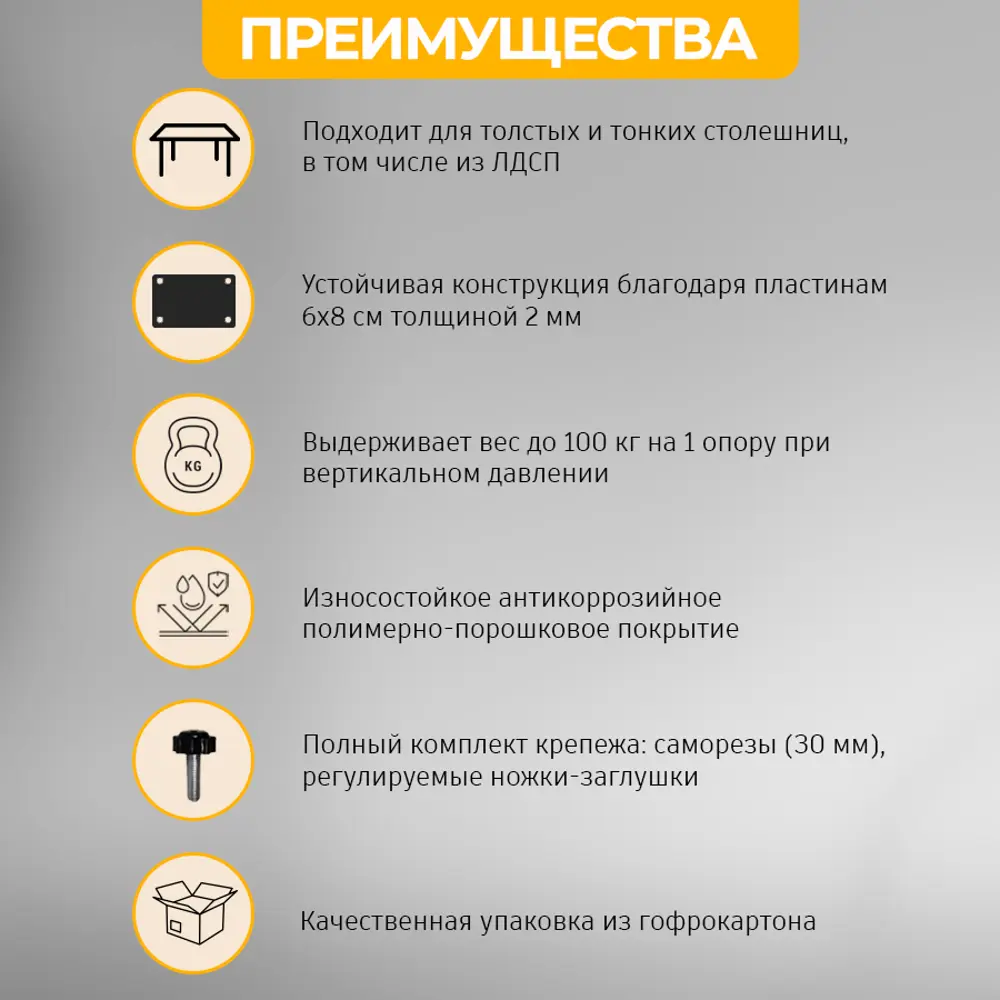 Фото 8 Подстолье для обеденного и письменного стола Лофт Basic Железное решение 71-73х64 см металл черный муар 1 шт Фото 8 Подстолье для обеденного и письменного стола Лофт Basic Железное решение 71-73х64 см металл черный муар 1 шт