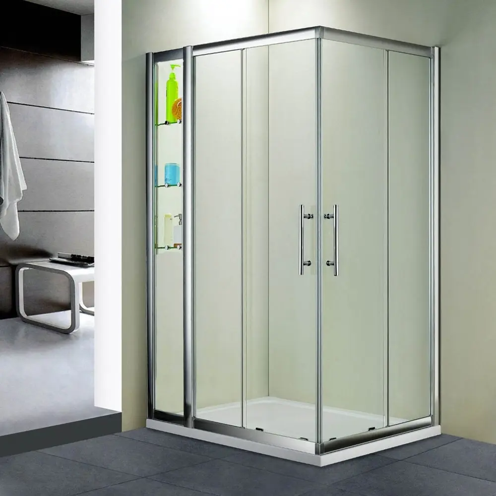 Фото Душевой уголок Rgw Hotel 261884 прямоугольный 109x79см серебро профиль эффект стекла прозрачный