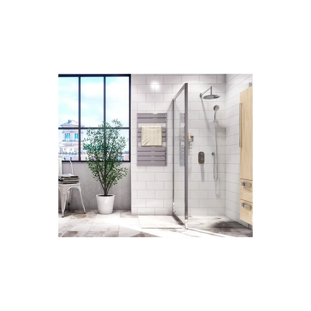 Фото 4 Душевой уголок Wasserkraft Berkel 110281 прямоугольный 100x80см серебро профиль эффект стекла прозрачный Фото 4 Душевой уголок Wasserkraft Berkel 110281 прямоугольный 100x80см серебро профиль эффект стекла прозрачный