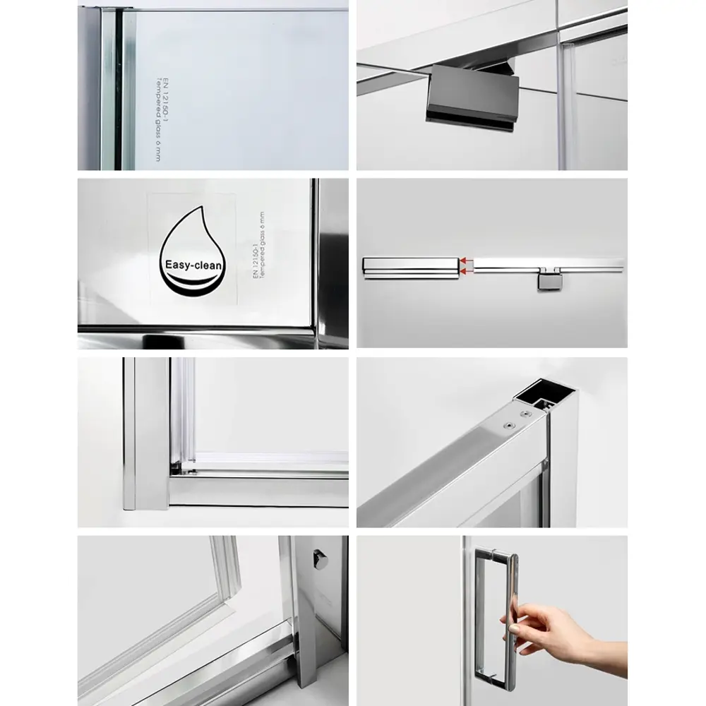 Фото 3 Душевой уголок Wasserkraft Berkel 110289 прямоугольный 110x90см серебро профиль эффект стекла прозрачный