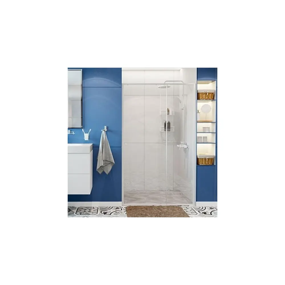 Фото 5 Душевой уголок Wasserkraft Rhin 44S 135910 квадратный 100x100см белый профиль эффект стекла прозрачный Фото 5 Душевой уголок Wasserkraft Rhin 44S 135910 квадратный 100x100см белый профиль эффект стекла прозрачный