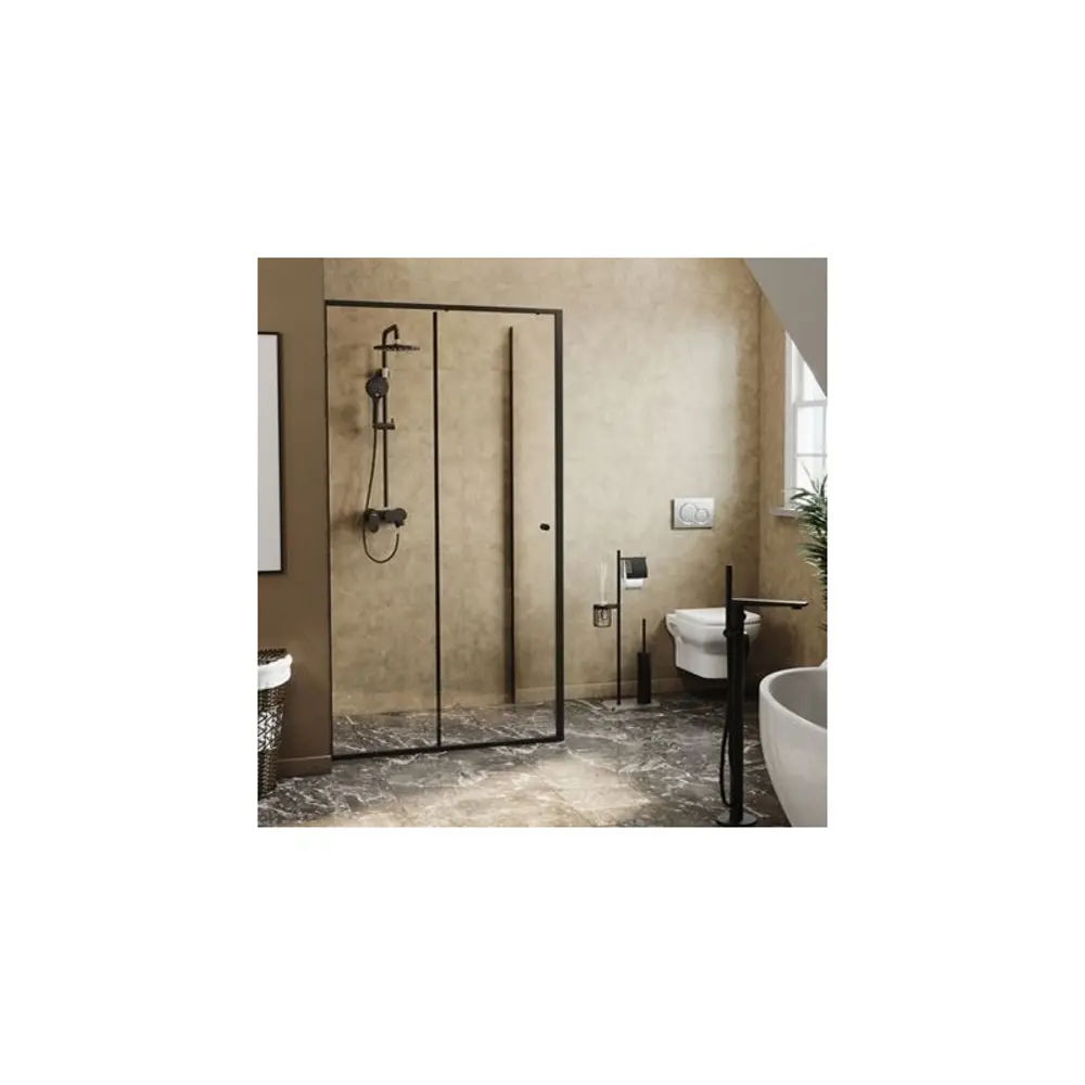 Фото 4 Душевой уголок Wasserkraft Dill 61S 137972 прямоугольный 110x90см черный профиль эффект стекла прозрачный Фото 4 Душевой уголок Wasserkraft Dill 61S 137972 прямоугольный 110x90см черный профиль эффект стекла прозрачный