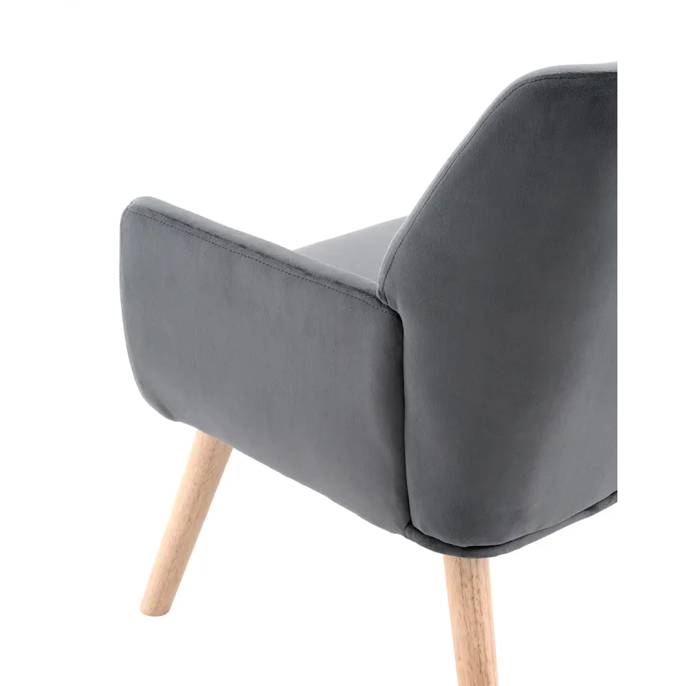 Фото 6 Кресло Stool group Райт 64x79x68 см велюр цвет серый Фото 6 Кресло Stool group Райт 64x79x68 см велюр цвет серый