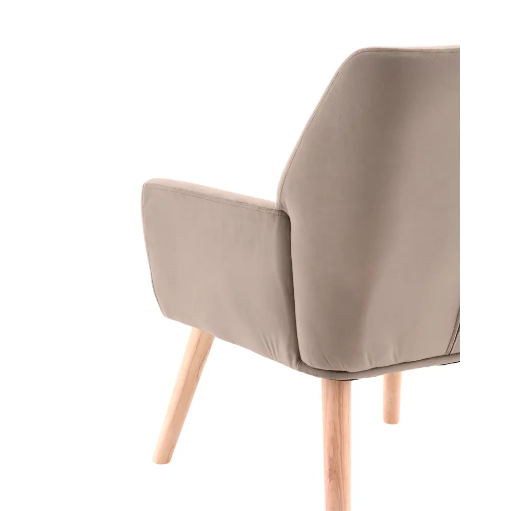 Фото 3 Кресло Stool group Райт 64x79x68 см велюр цвет мокко Фото 3 Кресло Stool group Райт 64x79x68 см велюр цвет мокко