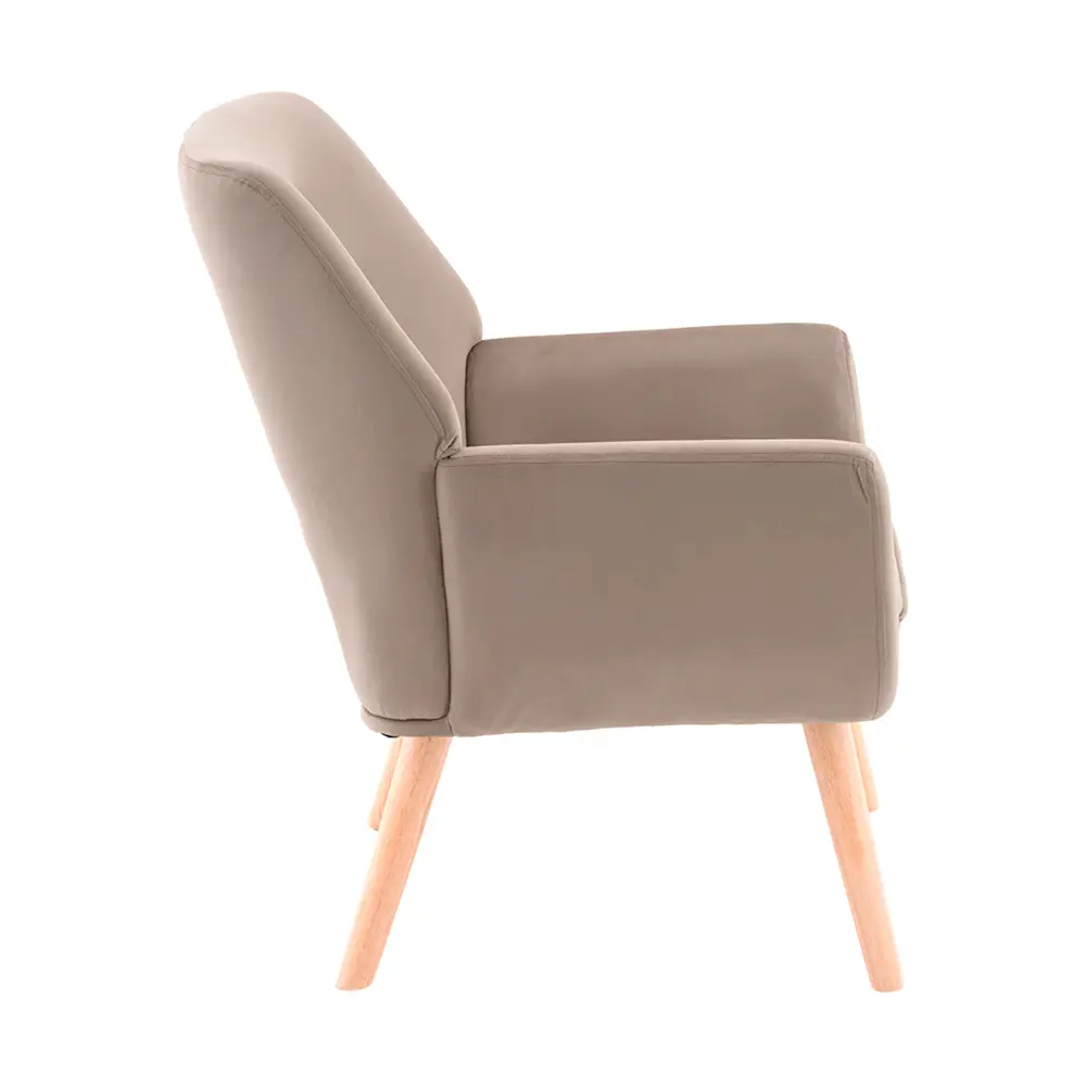 Фото Кресло Stool group Райт 64x79x68 см велюр цвет мокко Фото Кресло Stool group Райт 64x79x68 см велюр цвет мокко
