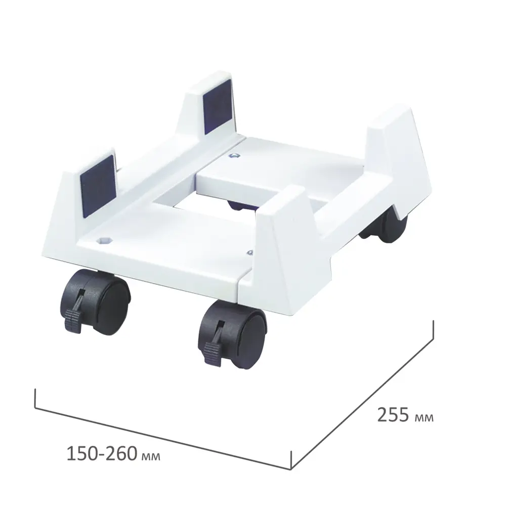 Фото 3 Подставка для системного блока Brauberg пластик цвет серый / серебристый Фото 3 Подставка для системного блока Brauberg пластик цвет серый / серебристый