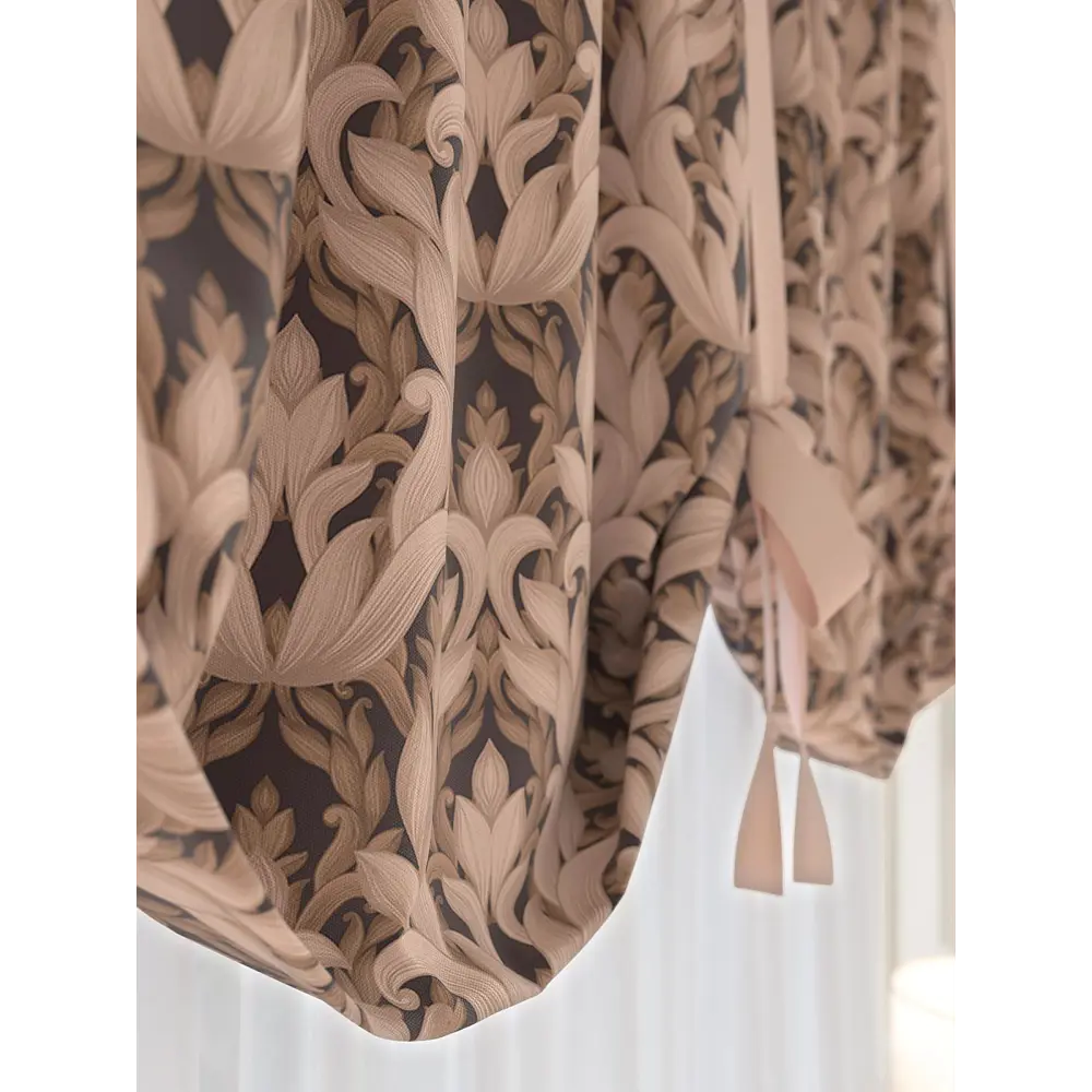 Фото 2 Комплект штор At home Базовая коллекция AT515103 на шторной ленте 250x500 см цвет оранжевый