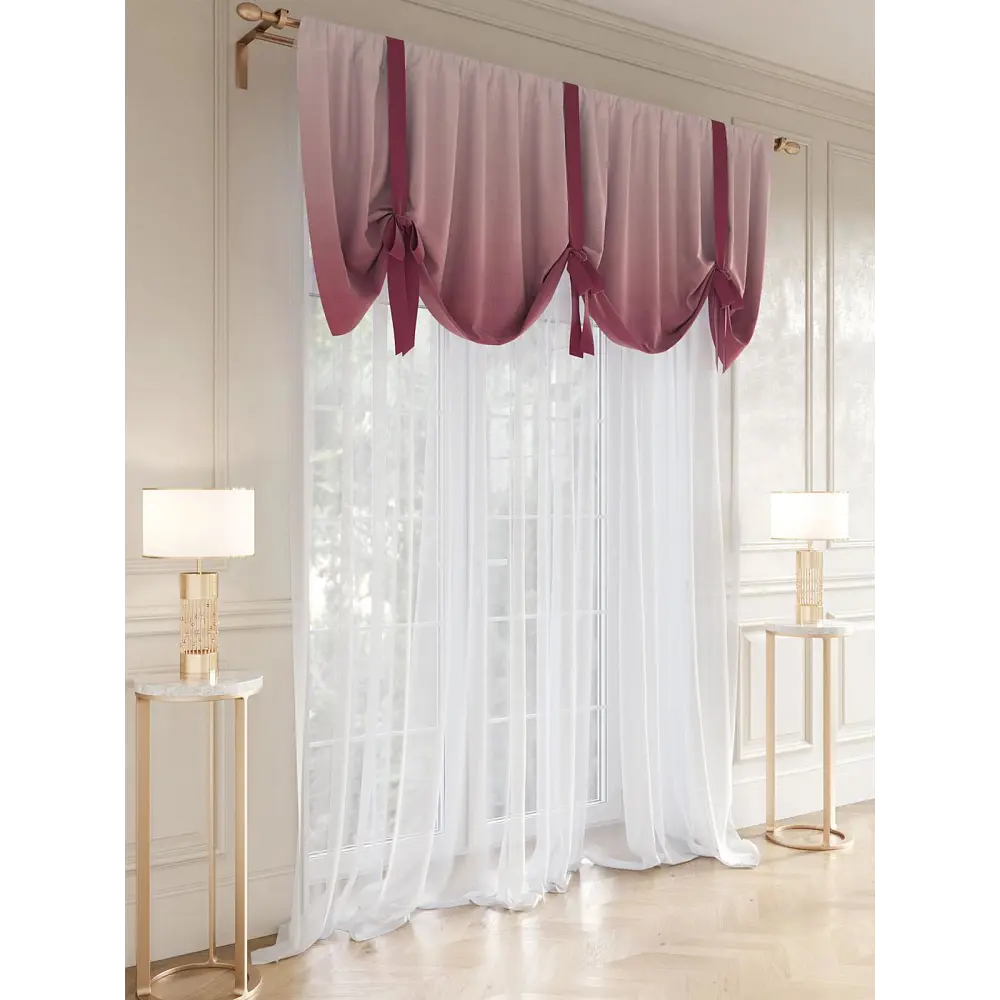 Фото 6 Комплект штор At home Базовая коллекция AT515098 на шторной ленте 250x500 см цвет красный Фото 6 Комплект штор At home Базовая коллекция AT515098 на шторной ленте 250x500 см цвет красный