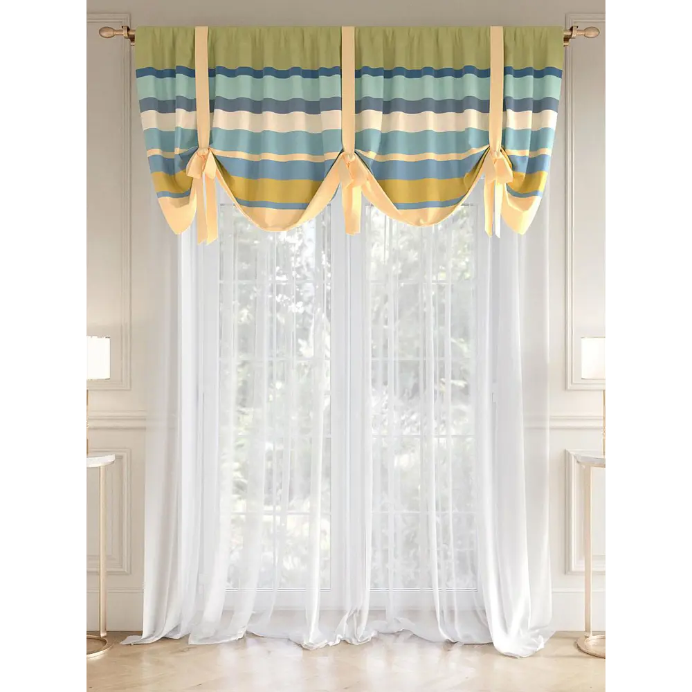 Фото 6 Комплект штор At home Базовая коллекция AT515087 на шторной ленте 250x500 см цвет бежевый Фото 6 Комплект штор At home Базовая коллекция AT515087 на шторной ленте 250x500 см цвет бежевый