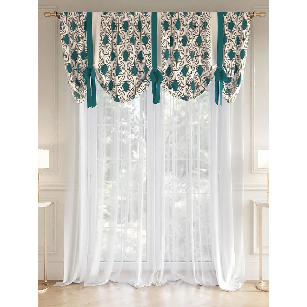 Фото 5 Комплект штор At home Базовая коллекция AT515073 на шторной ленте 250x500 см цвет бежевый Фото 5 Комплект штор At home Базовая коллекция AT515073 на шторной ленте 250x500 см цвет бежевый